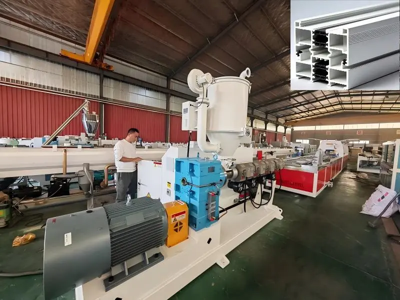 ABS विंडो डोअर प्रोफाइल मशीन